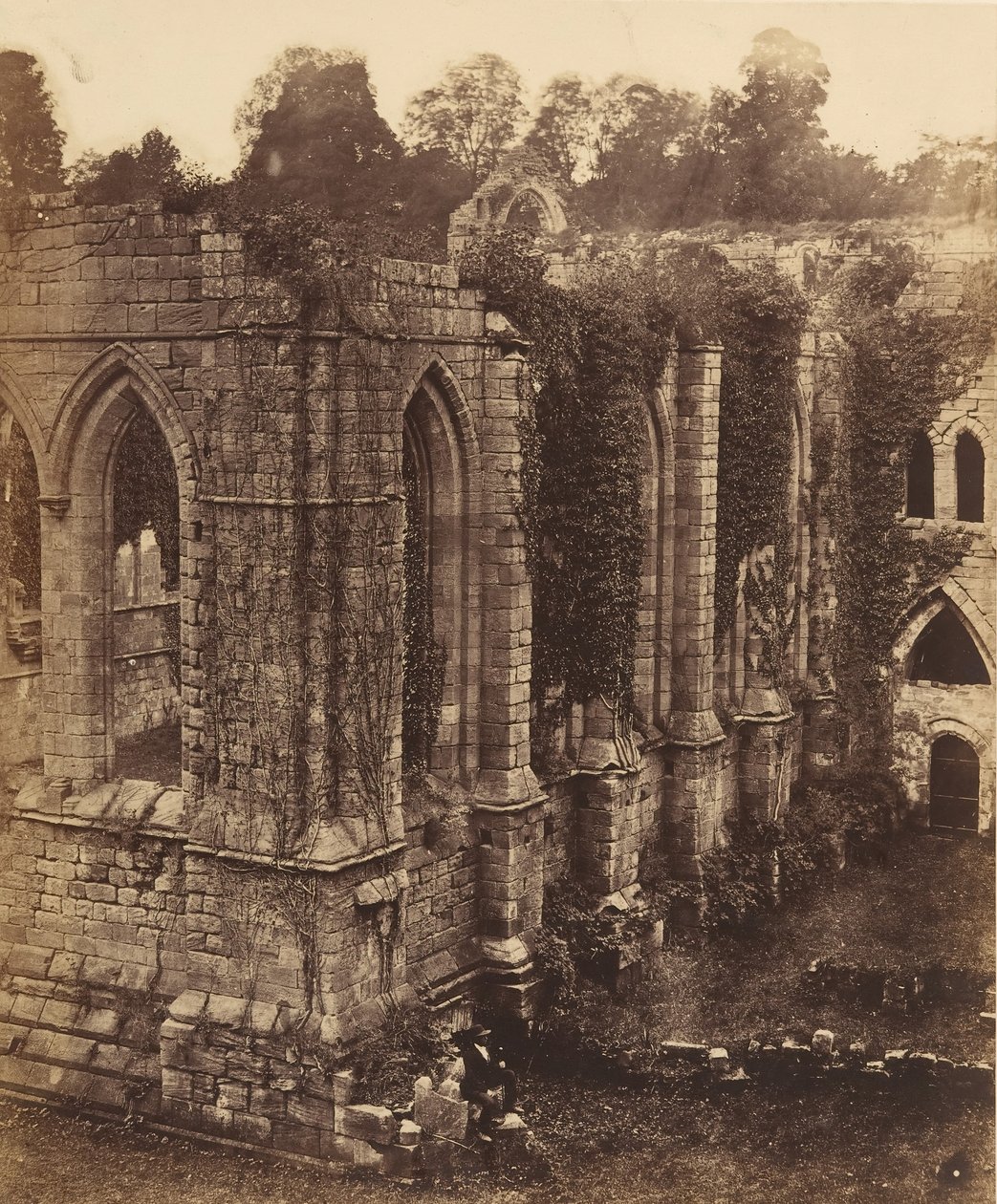 Fountains Abbey. Das Refektorium und die Küche, 1850er Jahre von Joseph Cundall
