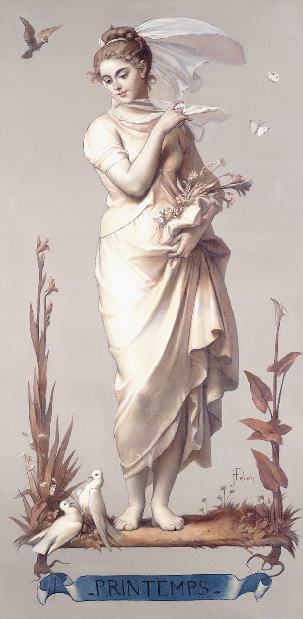Die vier Jahreszeiten - Frühling, 1873-74 von Joseph Felon