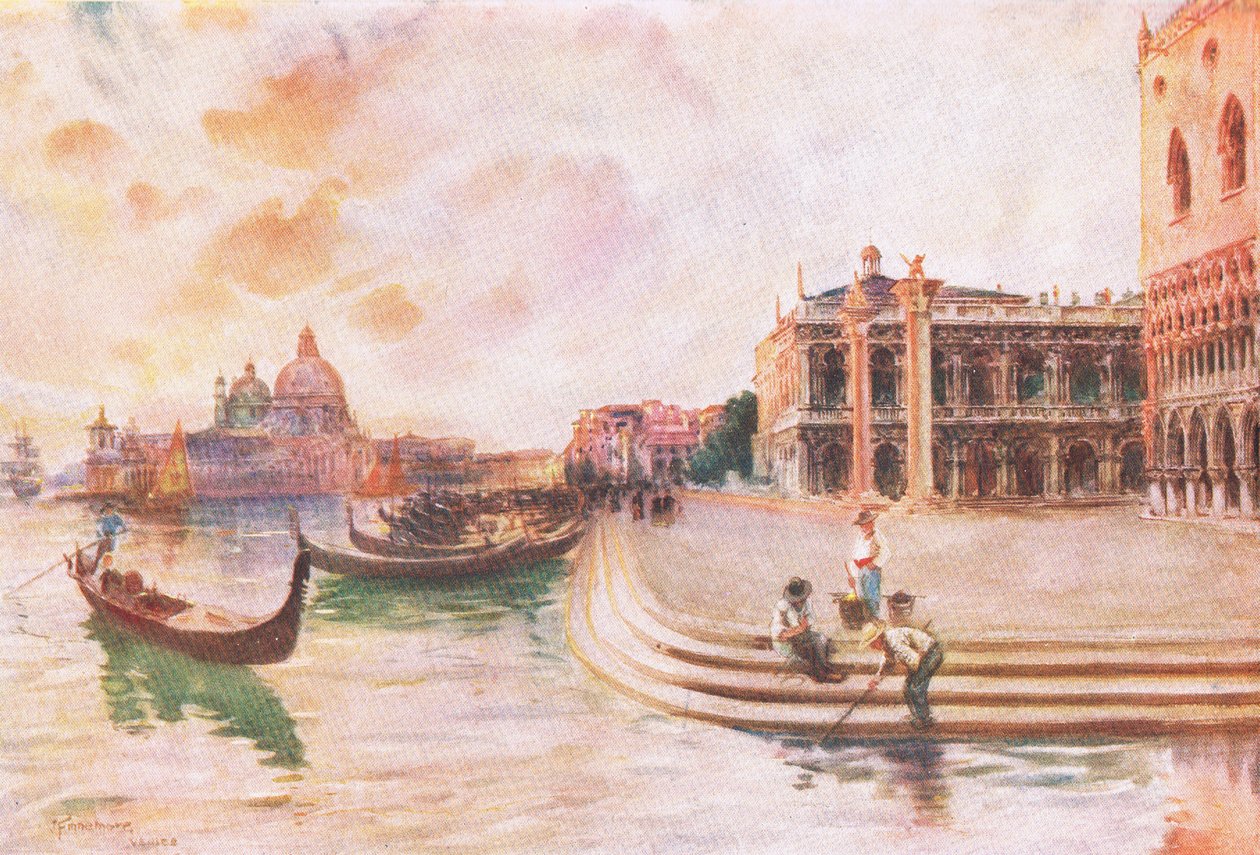Der Molo, Venedig, aus Hutchinsons Picturesque Europe, veröffentlicht von Hutchinson & Son, ca. 1930 von Joseph Finnemore