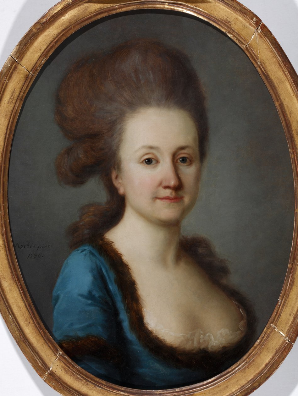 Porträt von Euphrosine Katharina von Bock, geb. von Stackelberg 1752-1821, 1780 von Joseph Friedrich August Darbes