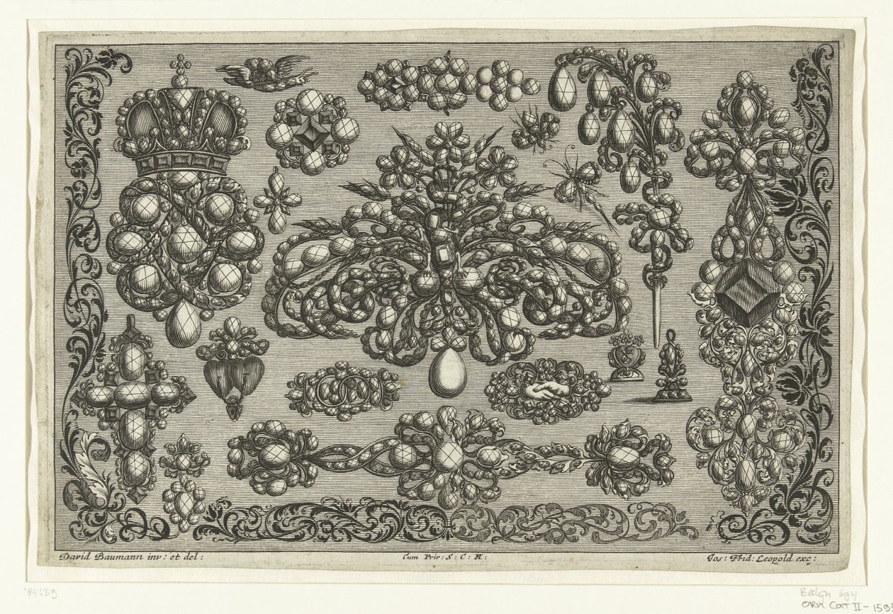 Achtzehn Entwürfe für Schmuck von Joseph Friedrich Leopold