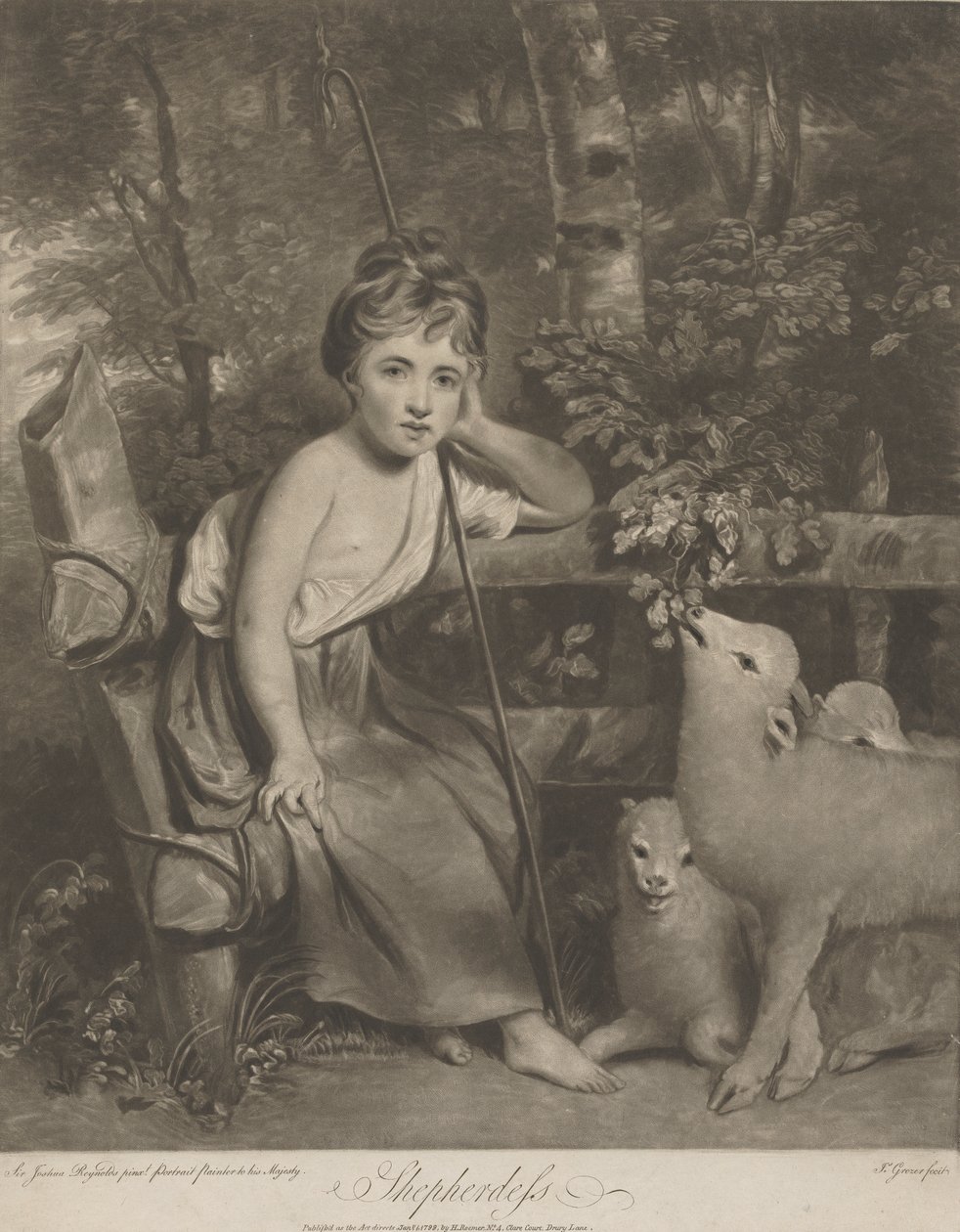 Hirtin (Miss Mary Palmer als junge Hirtin) von Joseph Grozer
