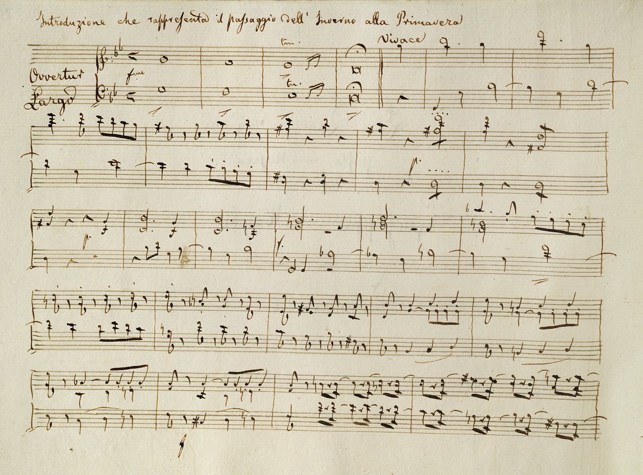Ouvertüre aus der Partitur von 