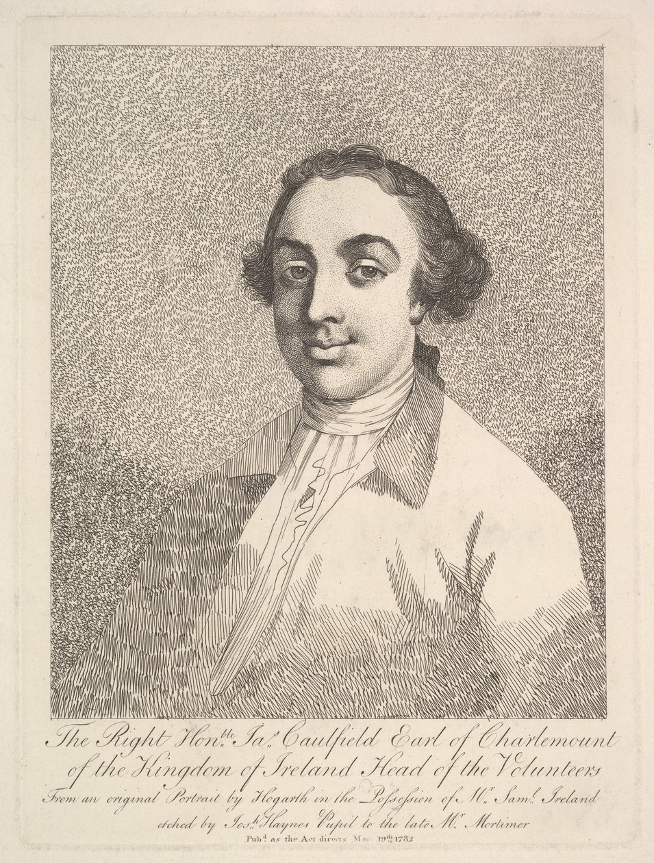 Der ehrenwerte James Caulfield, Earl of Charlemount des Königreichs Irland, 19. März 1782 von Joseph Haynes