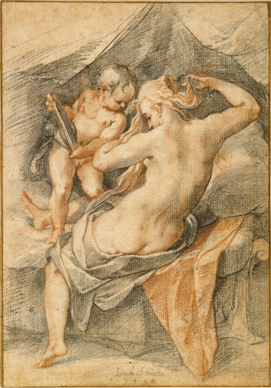 Venus vor dem Spiegel von Joseph Heintz the Elder