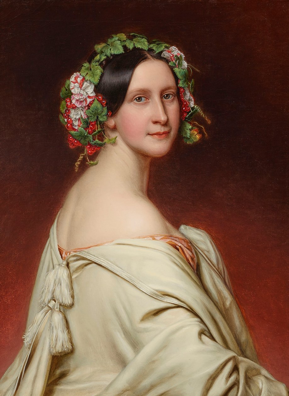 Porträt der Schauspielerin Charlotte von Hagn 1809-1891, 1850 von Joseph Carl Stieler