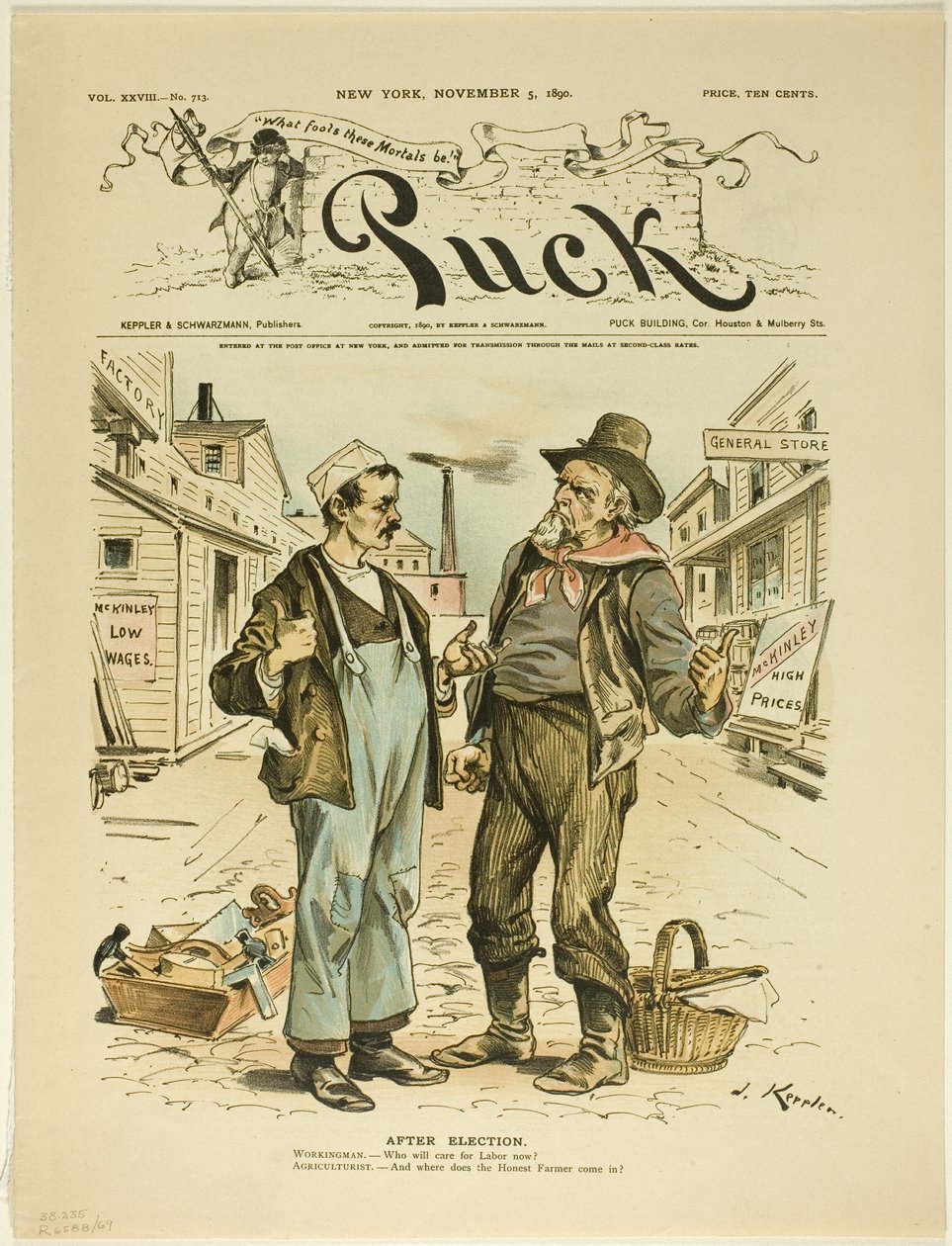 Nach der Wahl, aus Puck von Joseph Keppler