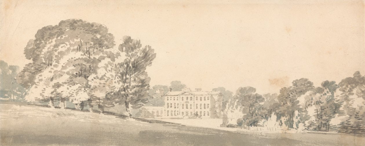 Ein dreistöckiges georgianisches Haus in einem Park von Joseph Mallord William Turner