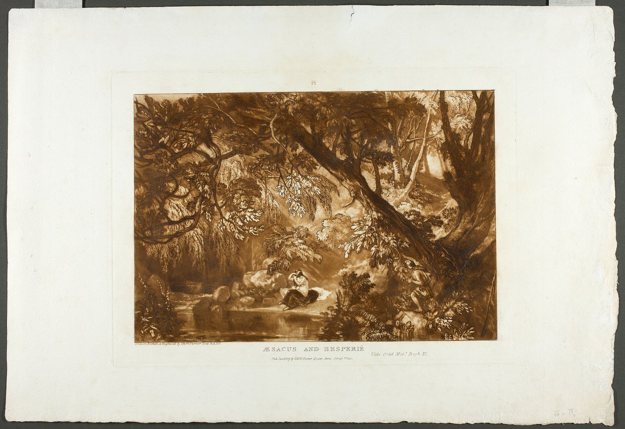 Aesacus und Hesperie, Platte 66 aus Liber Studiorum von Joseph Mallord William Turner