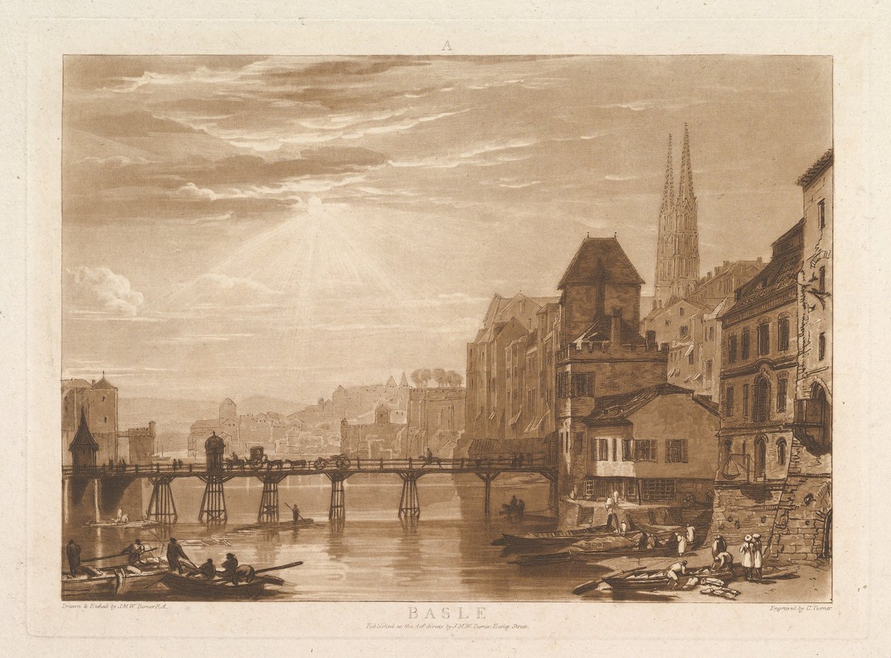 Basel Liber Studiorum, Teil I, Platte 5, 11. Juni 1807 von Joseph Mallord William Turner