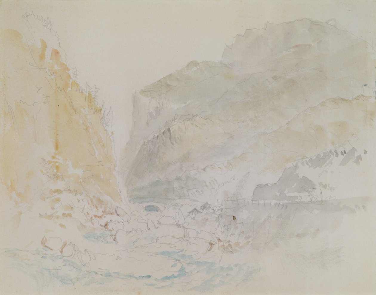 Blauer Bach, St. Gotthard von Joseph Mallord William Turner