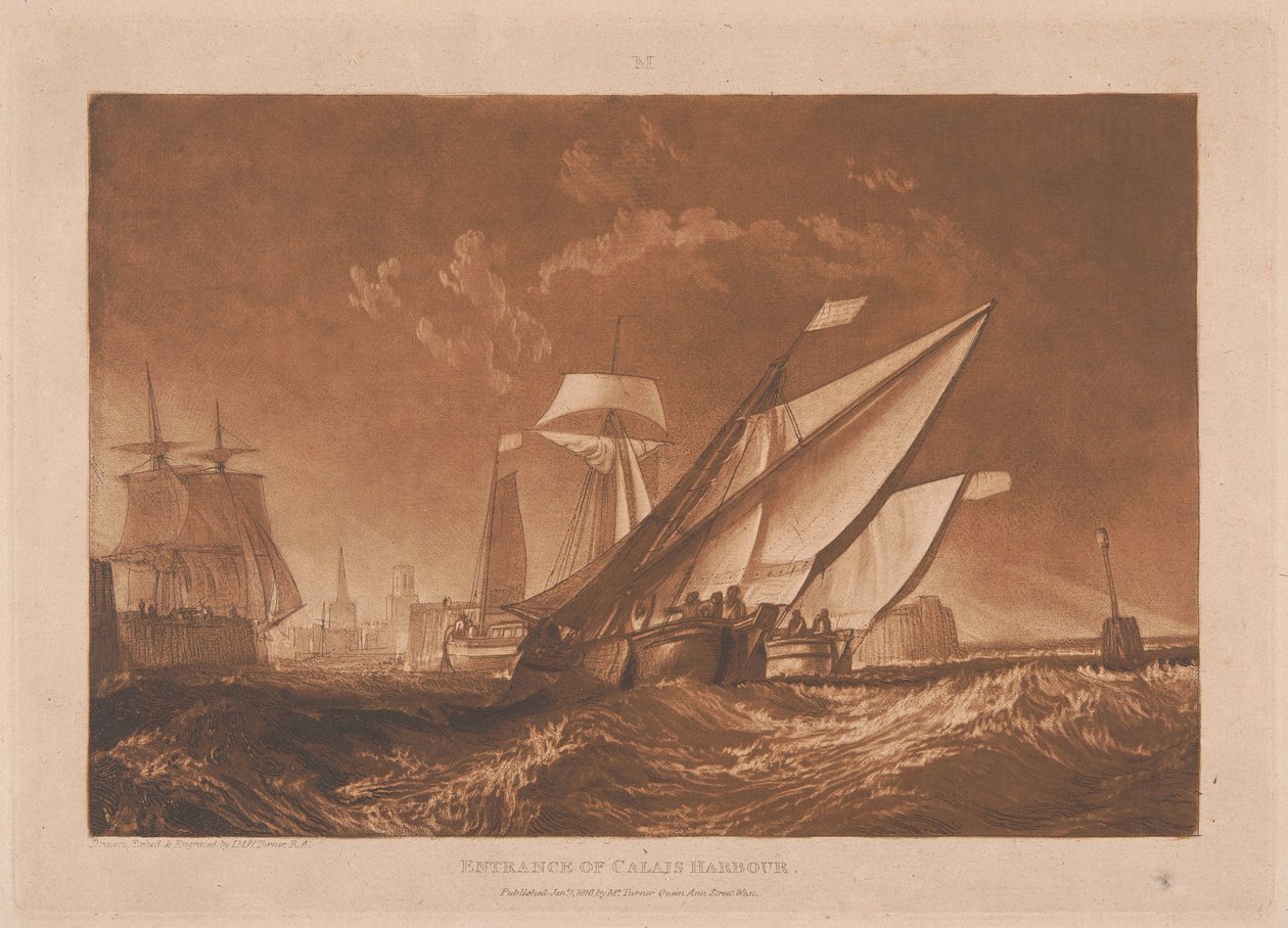 Einfahrt zum Hafen von Calais von Joseph Mallord William Turner