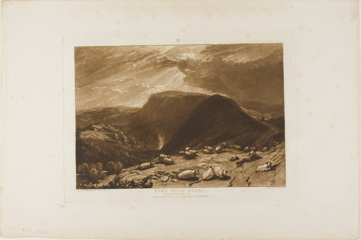 Hind Head Hill, Platte 25 aus Liber Studiorum von Joseph Mallord William Turner