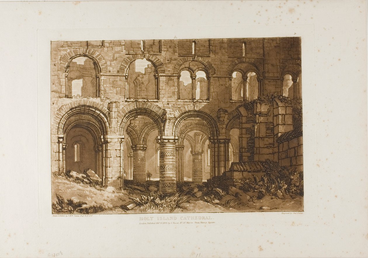 Holy Island Cathedral, Platte 11 aus Liber Studiorum von Joseph Mallord William Turner
