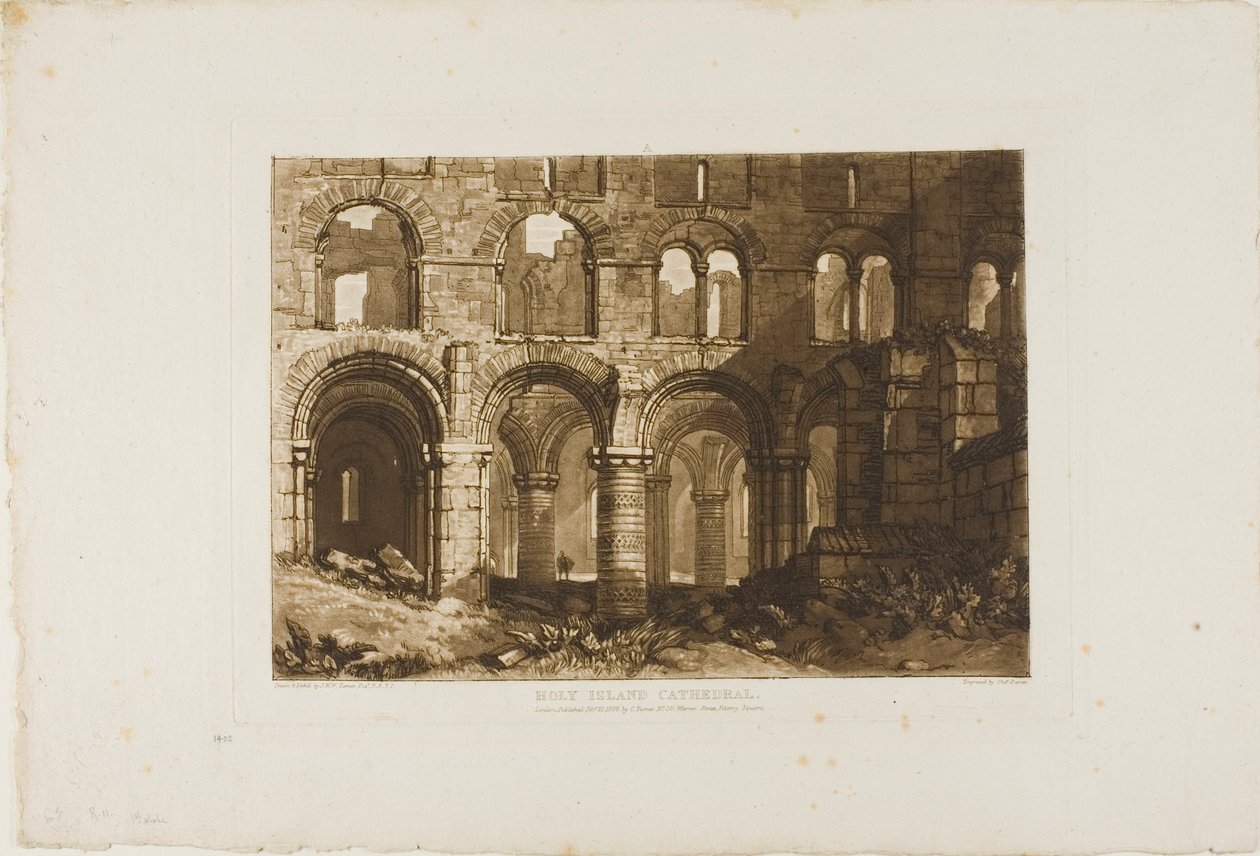Holy Island Cathedral, Platte 11 aus Liber Studiorum von Joseph Mallord William Turner