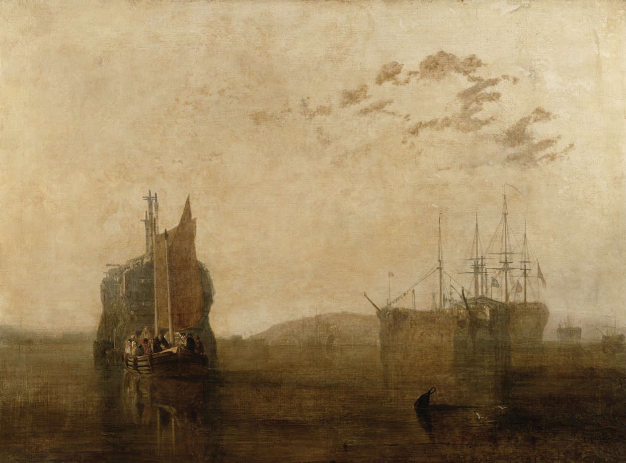 Hulks auf dem Tamar, ca. 1812 von Joseph Mallord William Turner