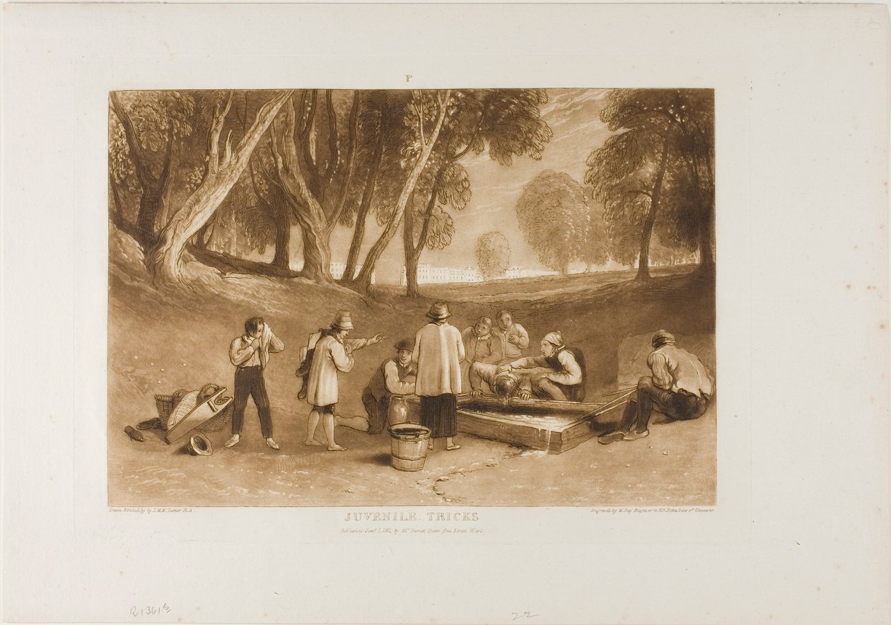 Jugendliche Streiche, Platte 22 aus Liber Studiorum von Joseph Mallord William Turner
