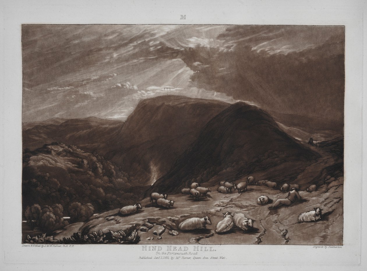 Liber Studiorum: Hind Head Hill an der Portsmouth Road von Joseph Mallord William Turner