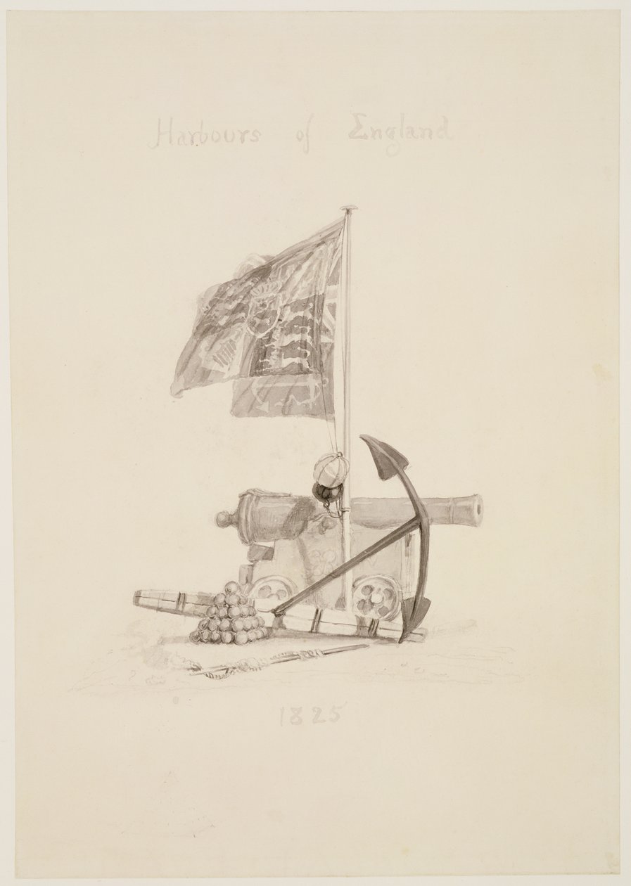 Nr. 0567 Häfen von England, Entwurf für die Titelseite eines Buches, 1825 von Joseph Mallord William Turner