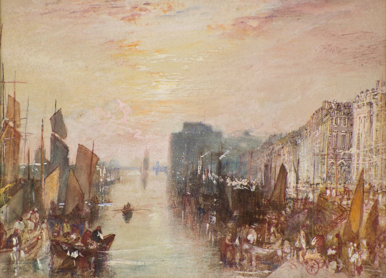 Flusslandschaft, Le Havre, um 1832 von Joseph Mallord William Turner