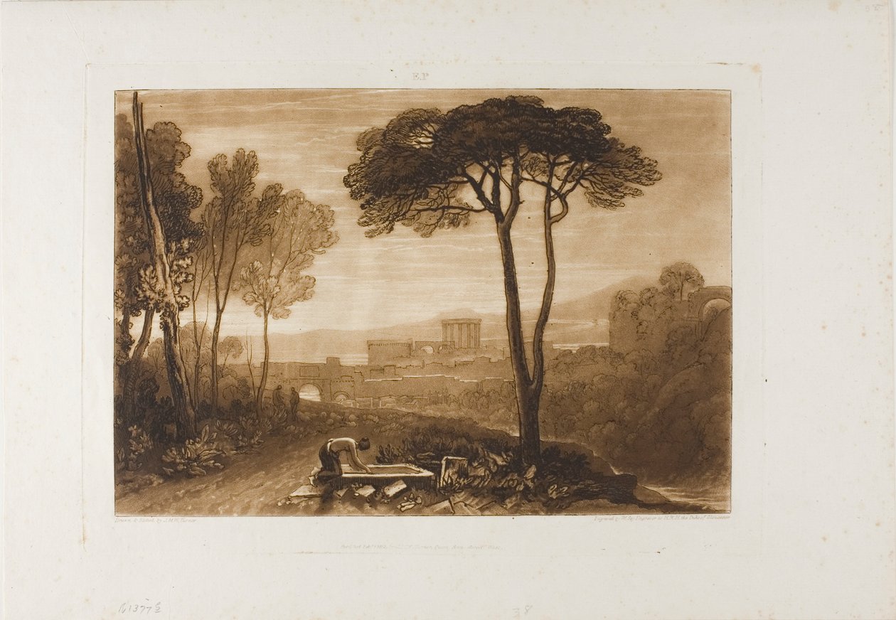 Szene in der Compagna, Platte 38 aus Liber Studiorum von Joseph Mallord William Turner