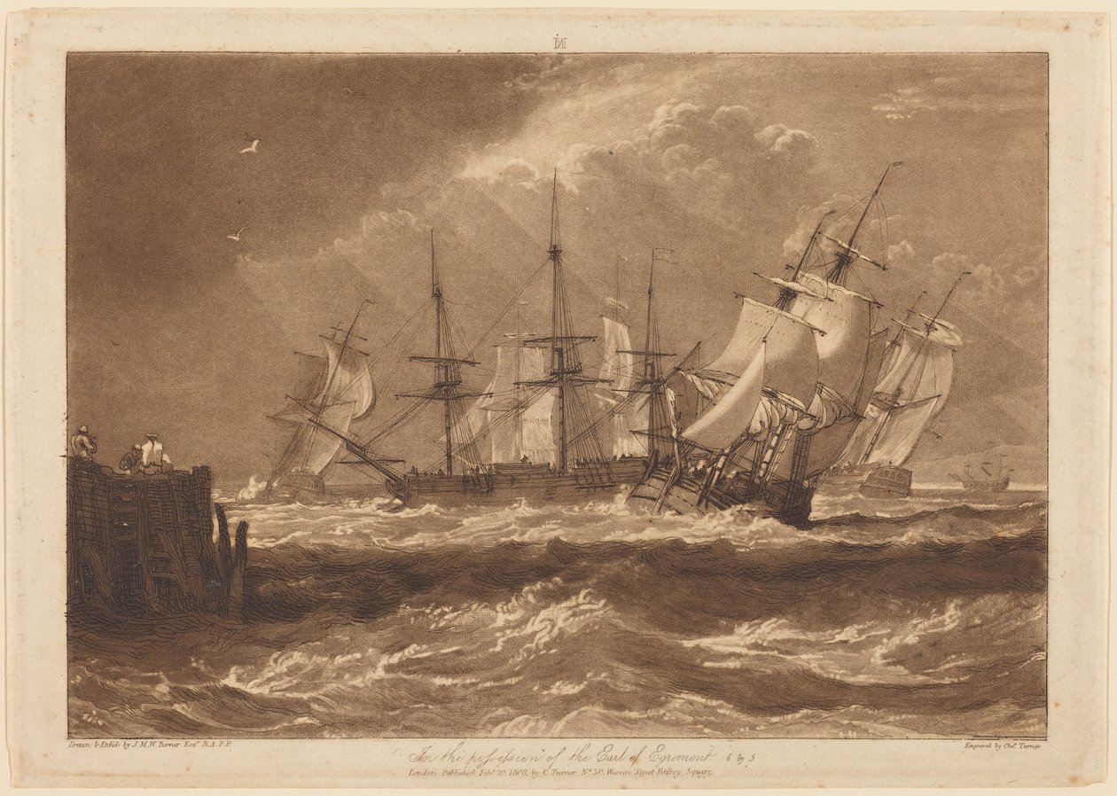 Schiffe im Wind von Joseph Mallord William Turner