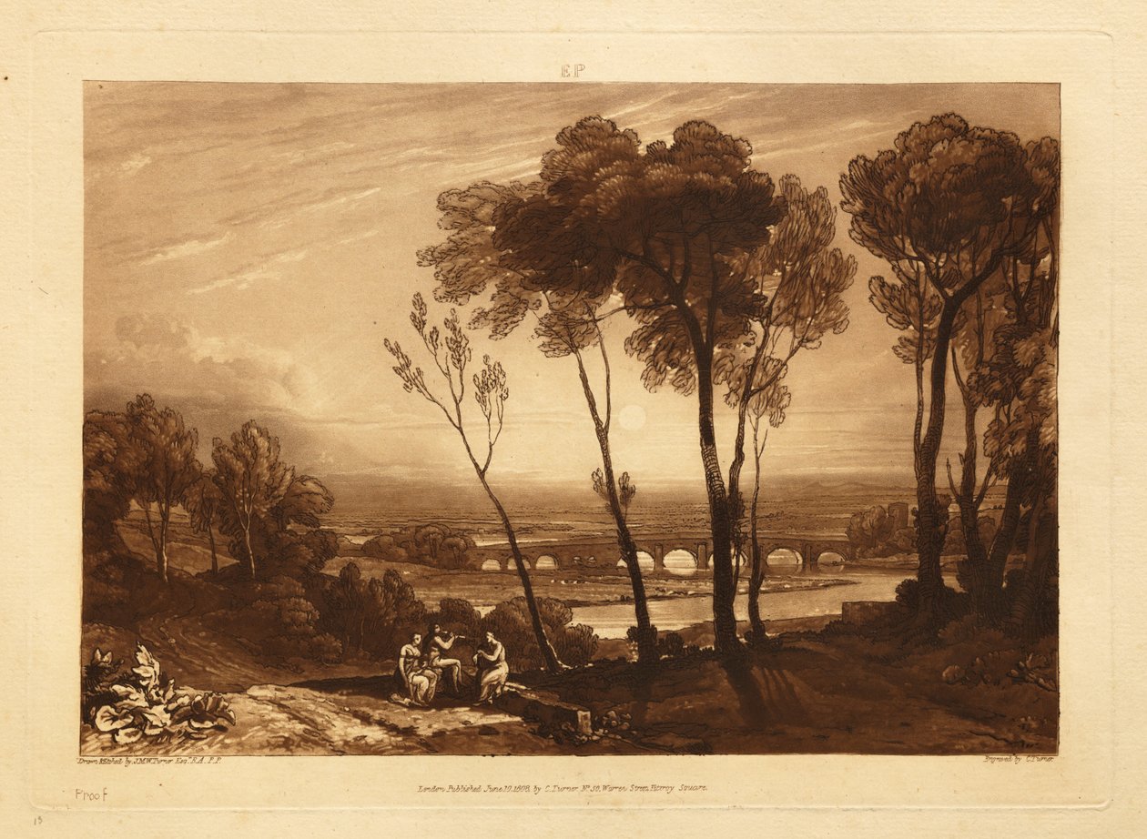 Die Brücke in mittlerer Entfernung von Joseph Mallord William Turner
