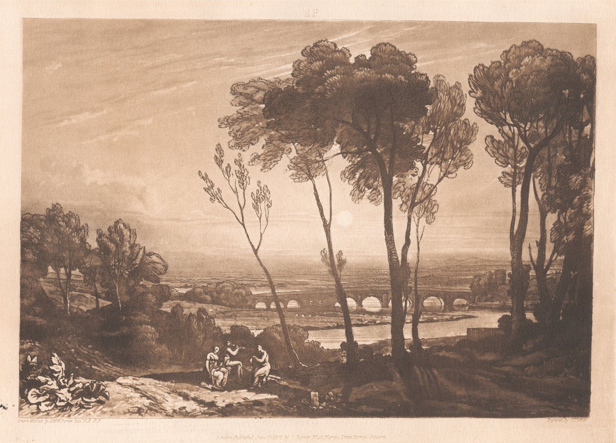 Die Brücke in mittlerer Entfernung von Joseph Mallord William Turner