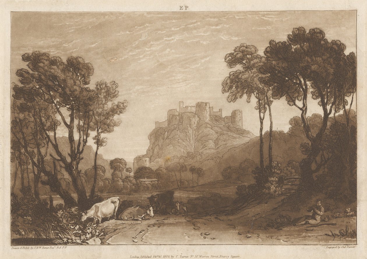 Das Schloss über den Wiesen von Joseph Mallord William Turner
