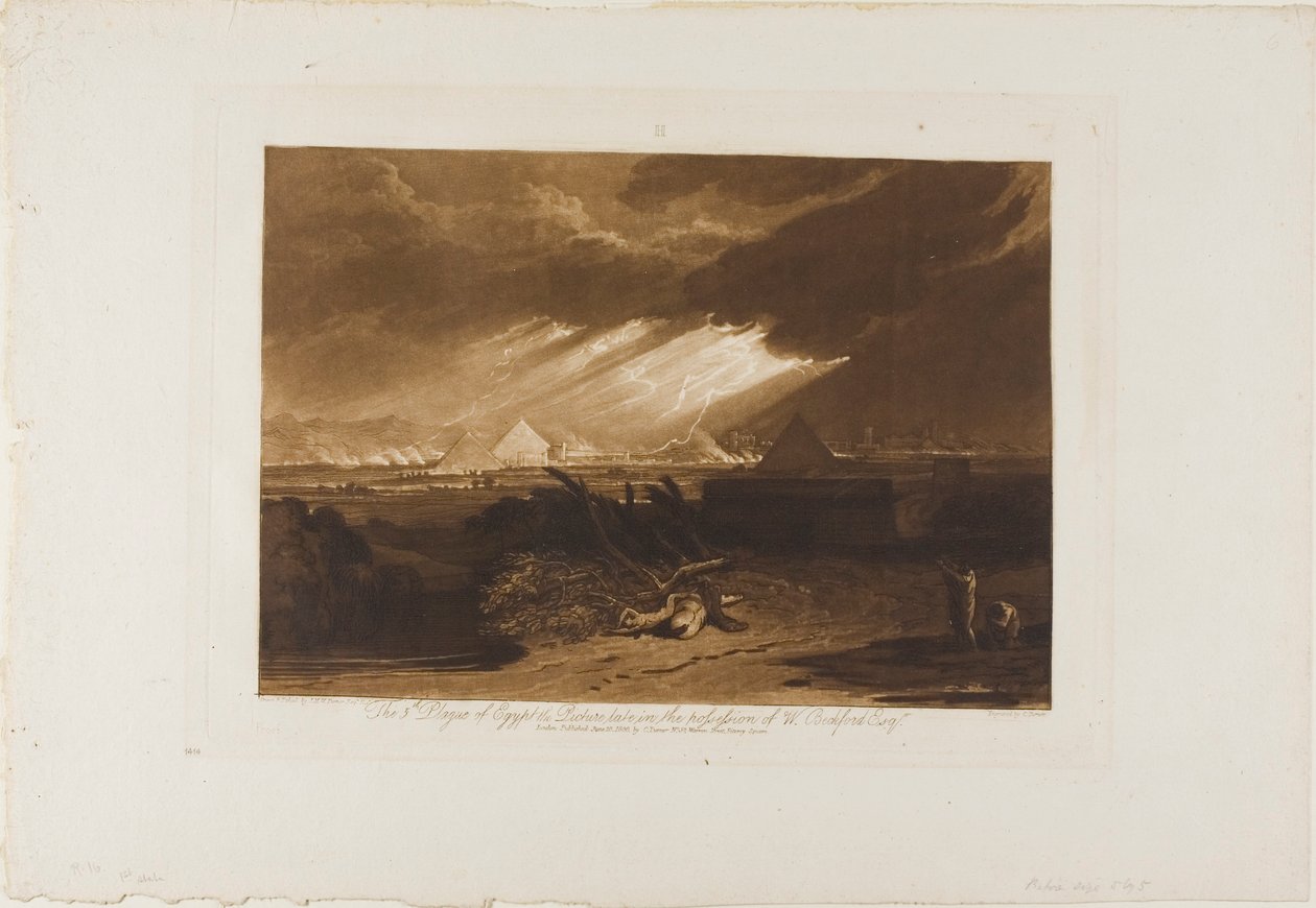 Die fünfte Plage Ägyptens, Platte 16 aus Liber Studiorum von Joseph Mallord William Turner