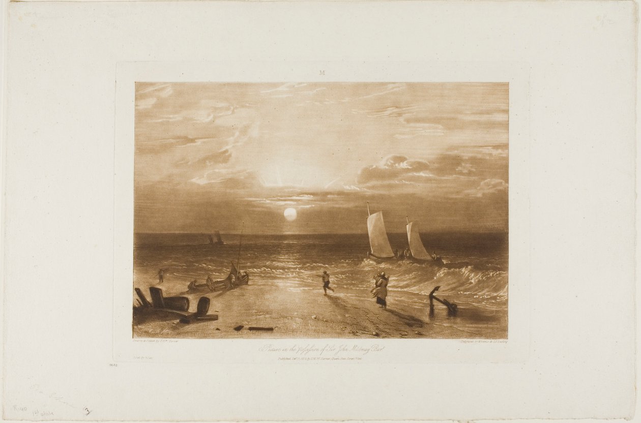 Das Mildmay-See-Stück, Platte 40 aus Liber Studiorum von Joseph Mallord William Turner