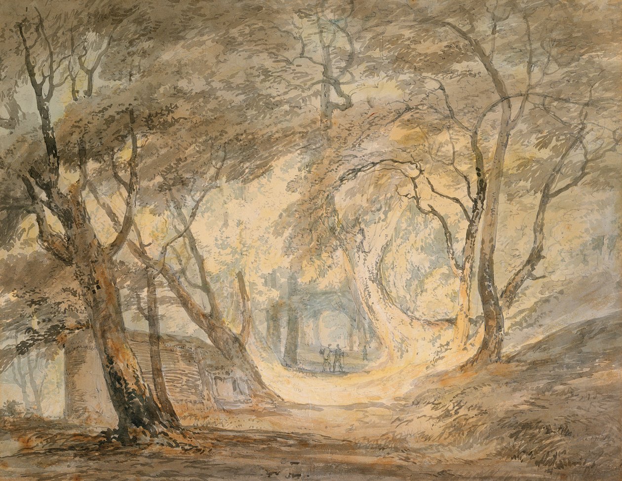 Waldszene mit Figuren, ca. 1798 von Joseph Mallord William Turner