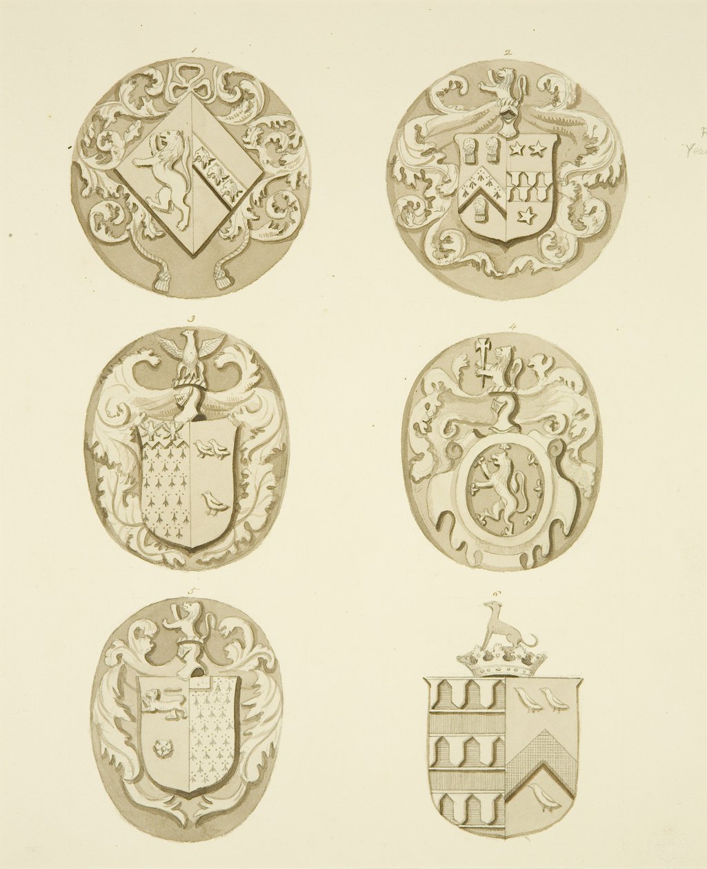 Wappen auf Grabsteinen in der St. Mary Redcliffe von Joseph Manning