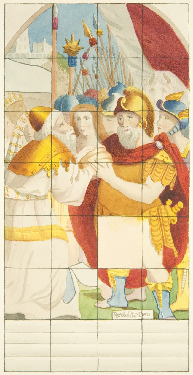 Buntglasfenster am östlichen Ende des südlichen Seitenschiffs der Kathedrale von Bristol von Joseph Manning