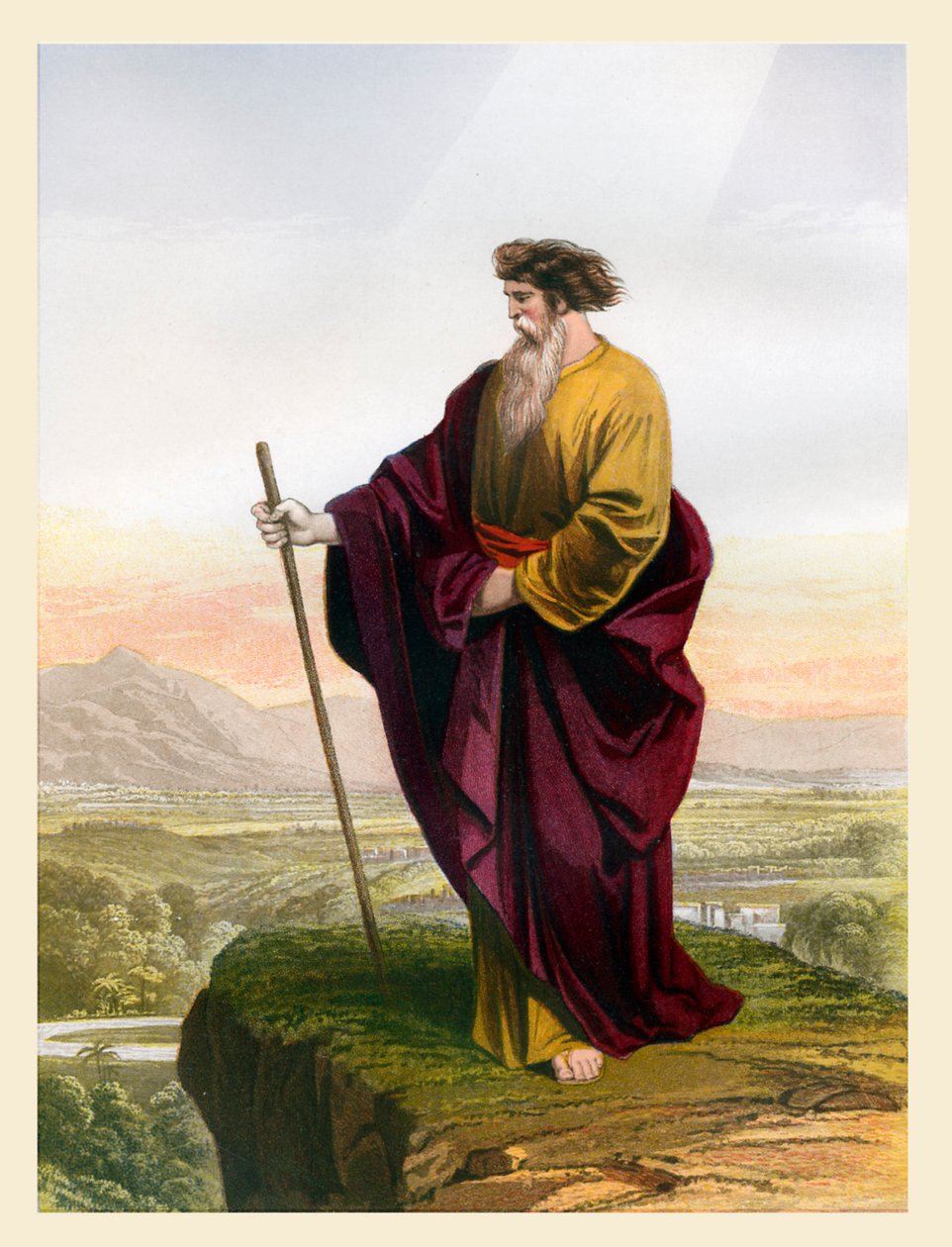 Moses betrachtet das Gelobte Land, Illustration aus 