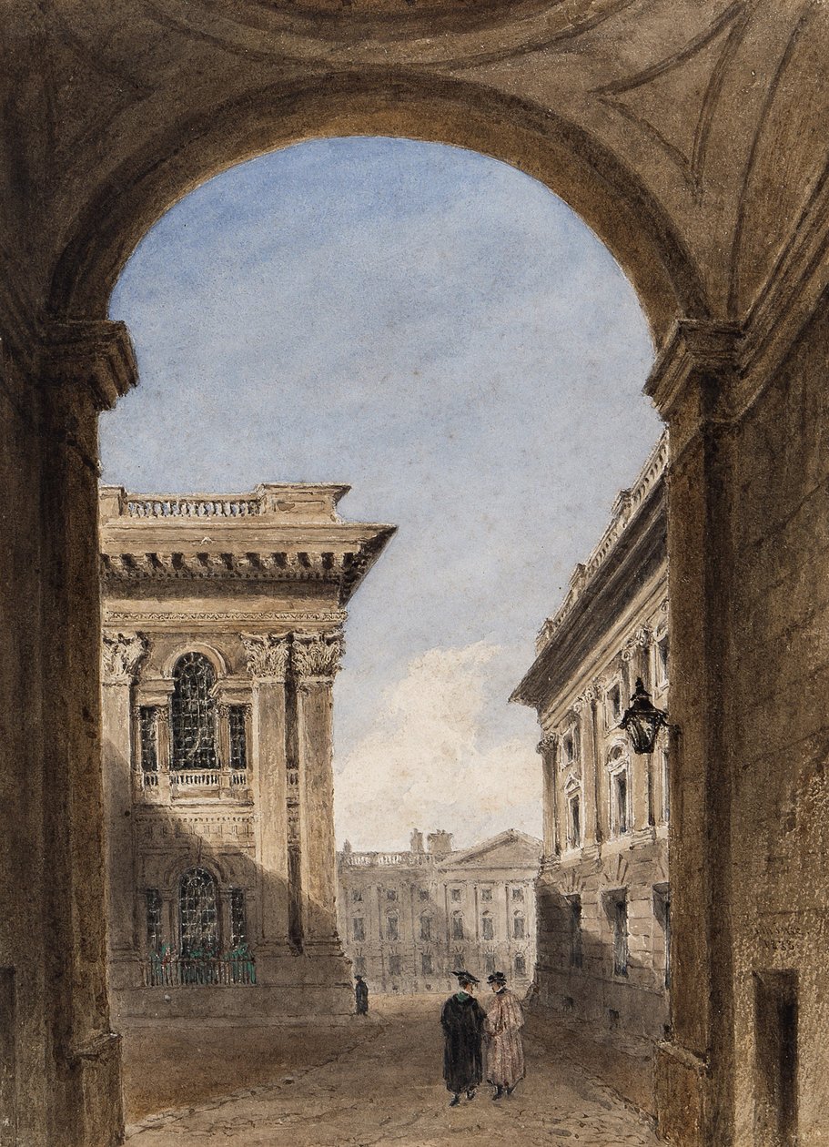 Canterbury Gate und Christ Church Quad, Oxford, 1833 von Joseph Murray Ince