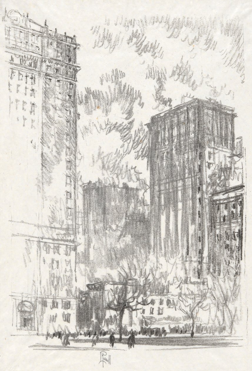 Battery Park, Nr. 1 in der Iconophile Club Sammlung von Joseph Pennell