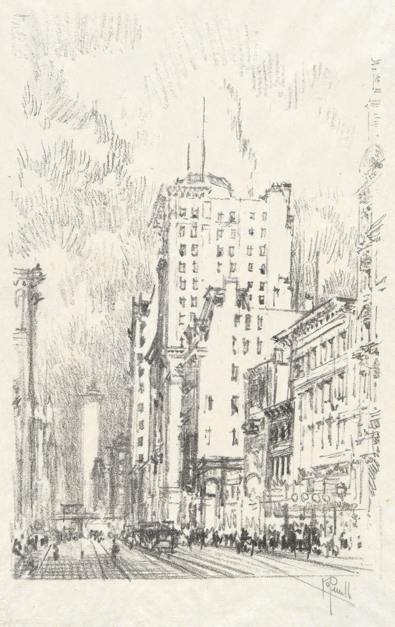 Broadway über der 23. Straße, Nr. 11 in der Iconophile Club Collection von Joseph Pennell