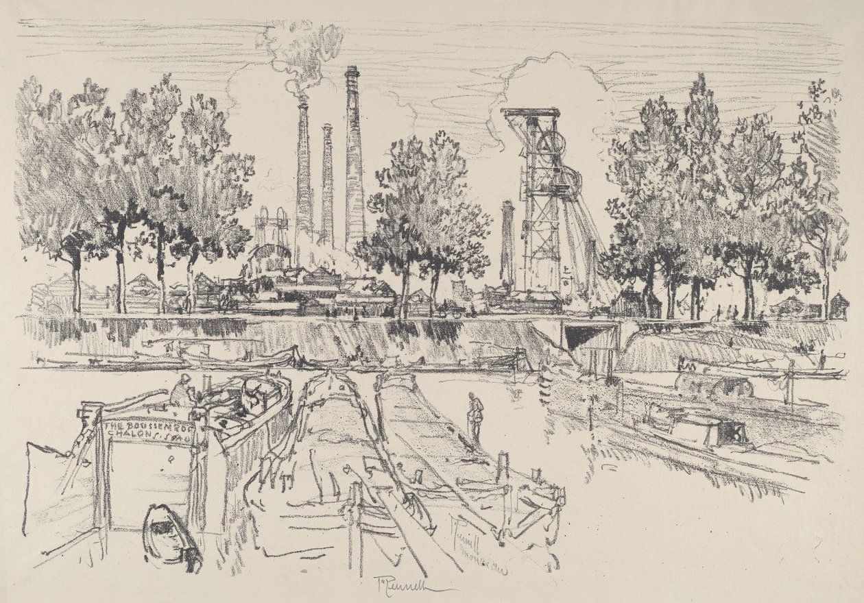 Kohlebergwerke, Monceau, Frankreich von Joseph Pennell