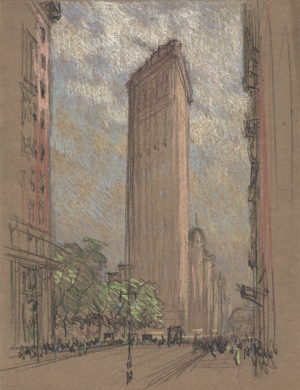 Zeichnung des Flatiron-Gebäudes von Pennell, ca. 1904 von Joseph Pennell
