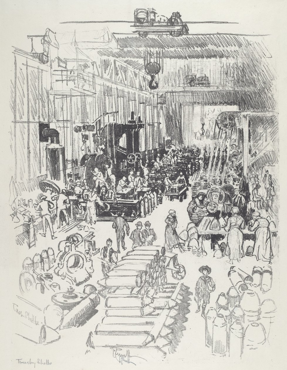 Schalen fertigstellen, 1916 von Joseph Pennell