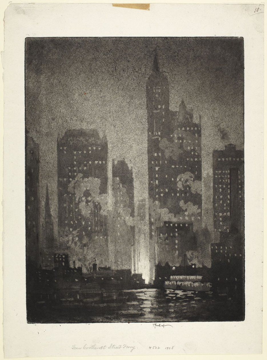 Von der Cortland-Street-Fähre von Joseph Pennell