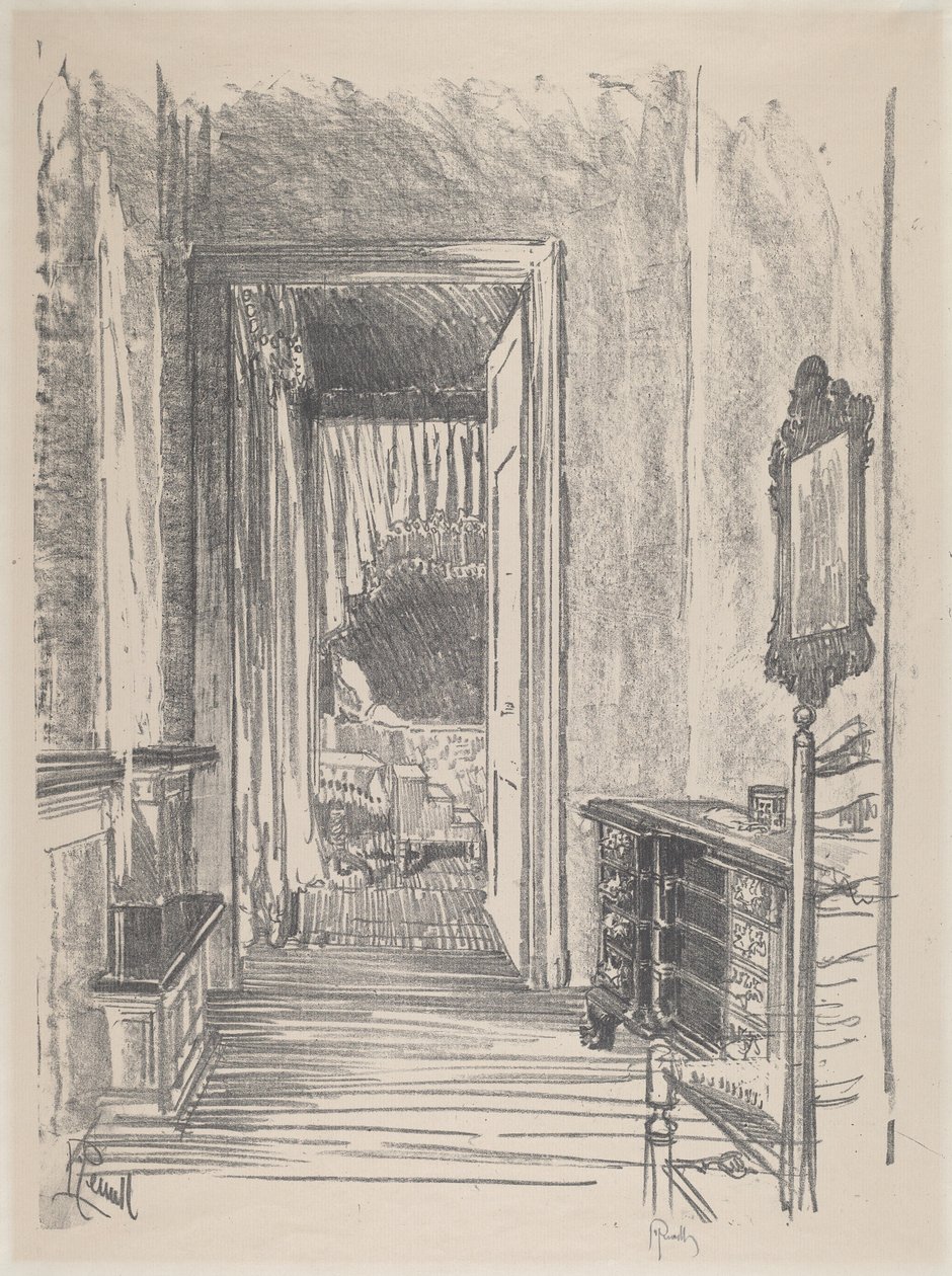 Flur zum Schlafzimmer, Stenton von Joseph Pennell