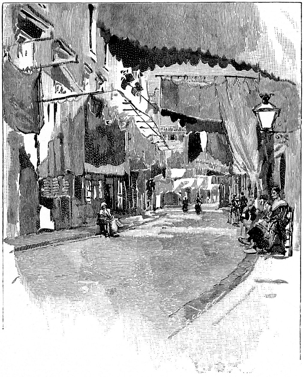 Rue de Beaucaire. Gravur von Joseph Pennell 1888 von Joseph Pennell