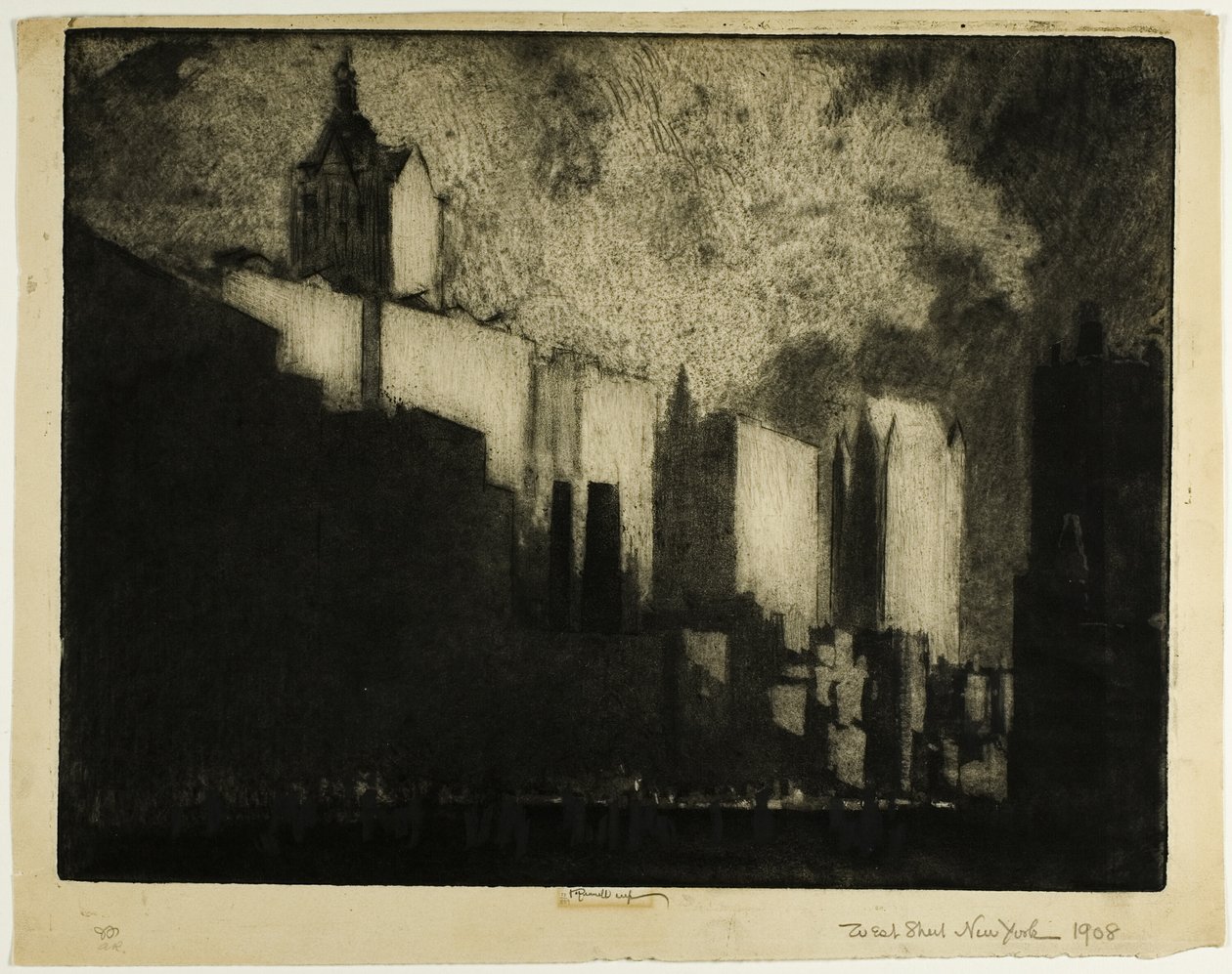 Die Klippen der West Street von Joseph Pennell