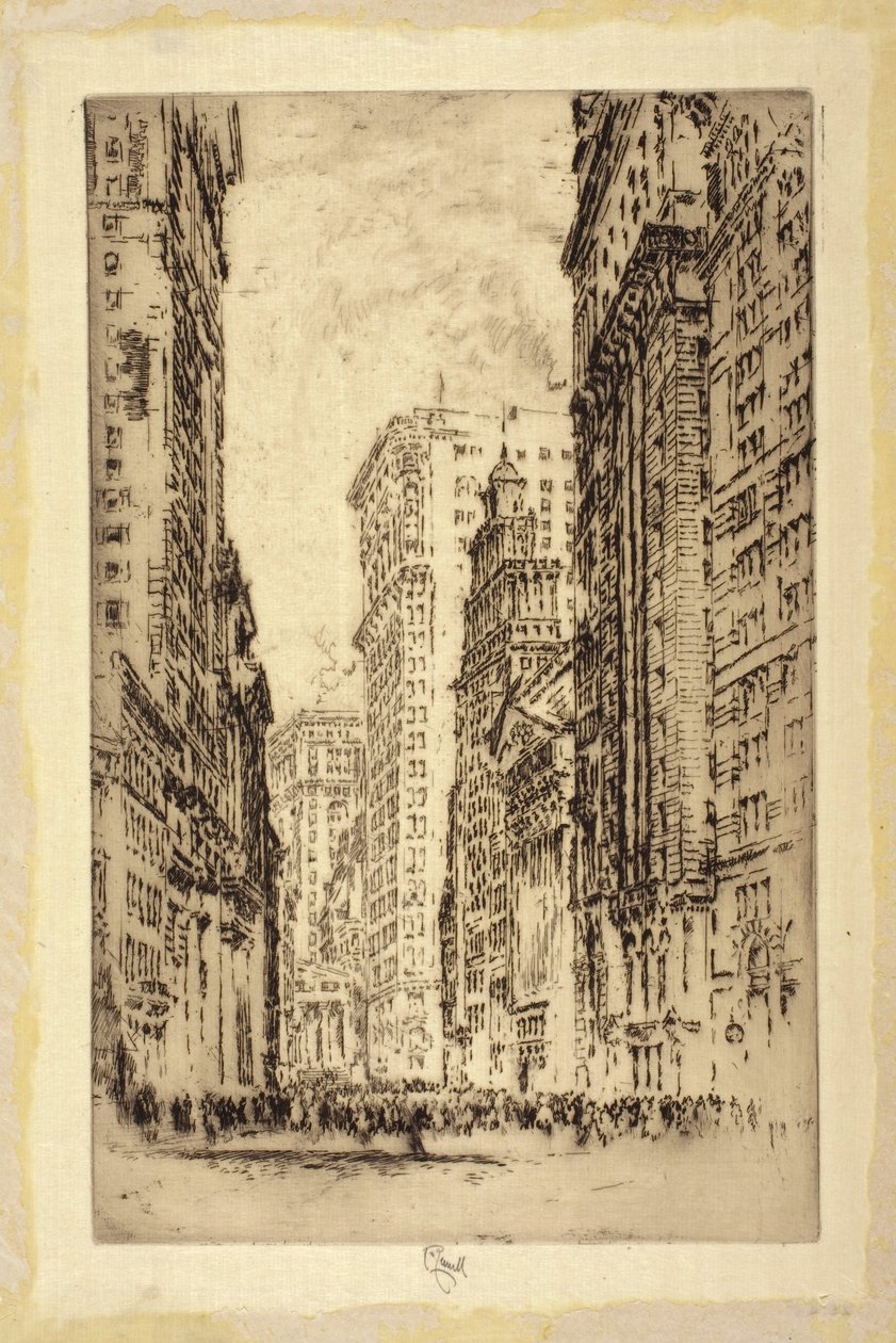 Die Börse, New York von Joseph Pennell