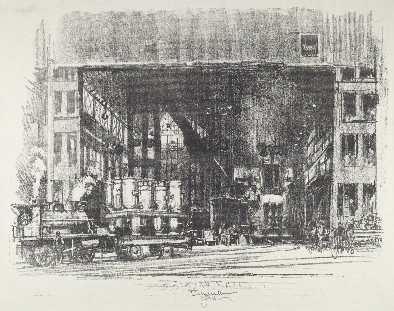 Die Urnen, große Muscheln gießen von Joseph Pennell