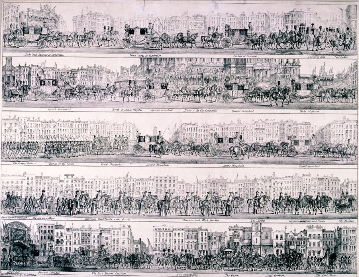 Queen Victorias Fortschritt durch London, 1837 von Joseph Robins