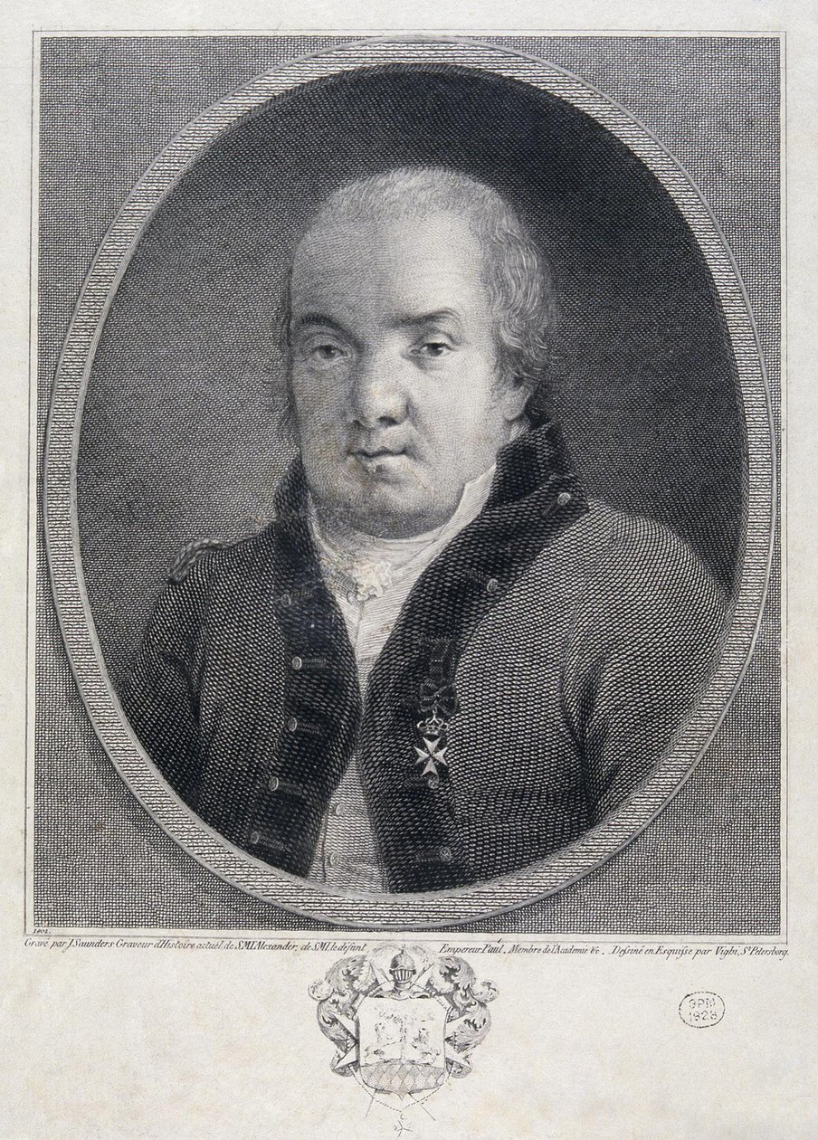 Porträt des Architekten Giacomo Quarenghi 1744-1817, Spätes 18. Jahrhundert von Joseph Saunders