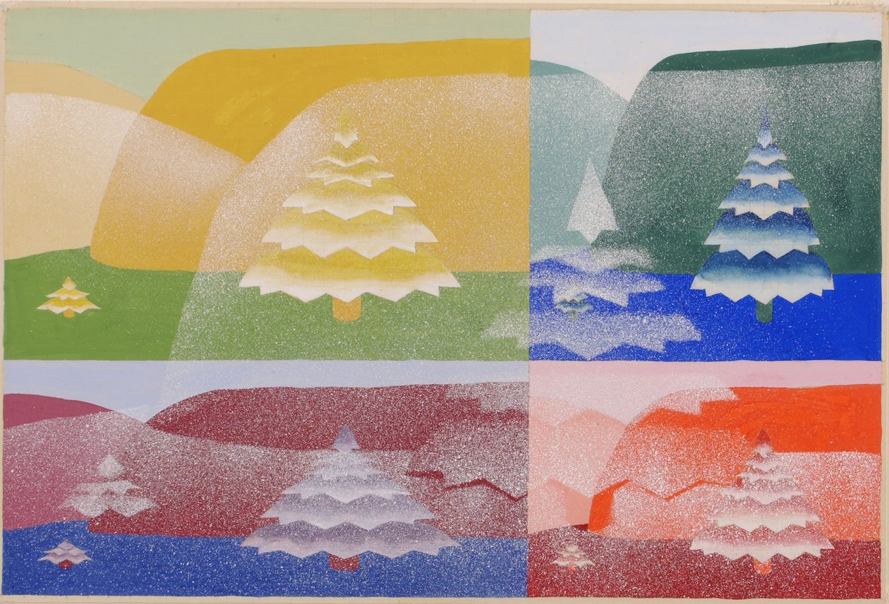 Bäume (aus der Serie, die mathematische Grundlage der Künste) von Joseph Schillinger